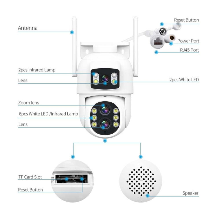 ESCAM QF500 5+5MP Motion Detection WiFi Intelligent 10X Optical Zoom Camera, QF500 ESCAM QF500 5+5MP Motion Detection WiFi Intelligent 10X Optical Zoom Camera, QF500